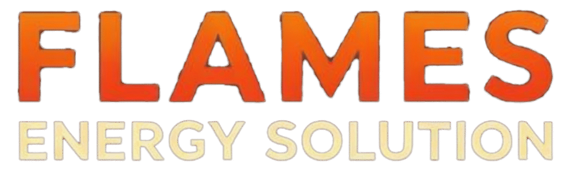 Flames Energy Solution Logo, Bio-mass Pallets, Sustainability.